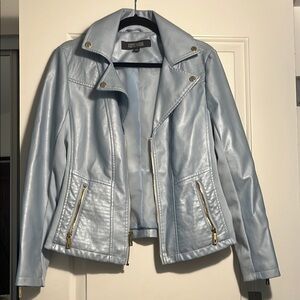 Kenneth Cole Reaction Blue Moto Jacket